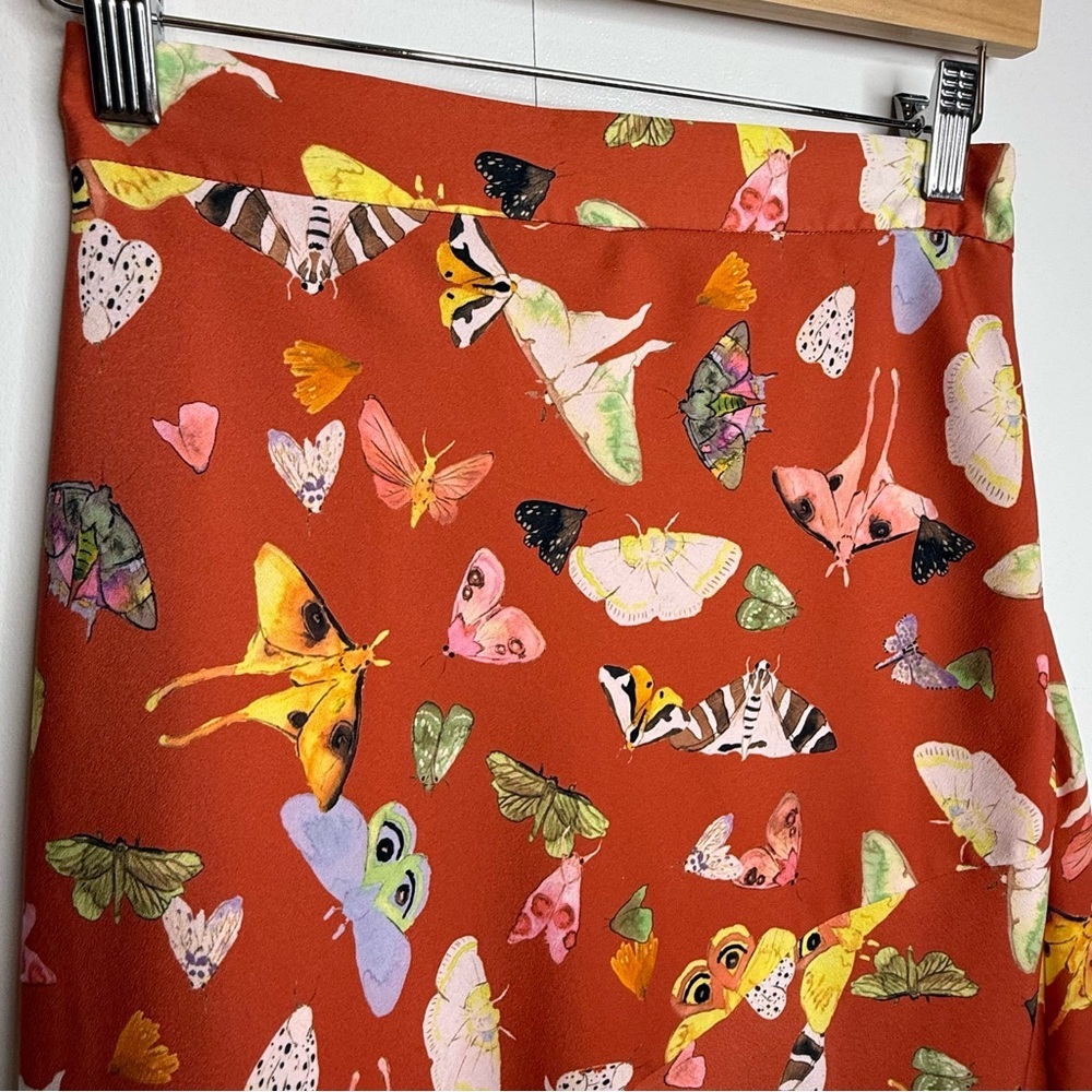 Hutch Butterfly Printed Midi Skirt Colorful Size 2 - Picture 3 of 12